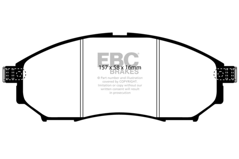 EBC 08-13 Infiniti EX35 3.5 Greenstuff Bremsbeläge vorne