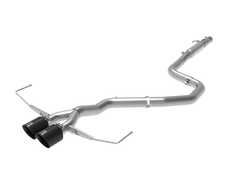 aFe Takeda Auspuff Cat-Back 19–20 Hyundai Veloster 304SS Schwarz Doppelrohr-Auspuff