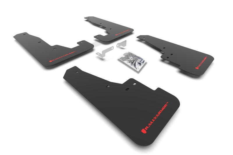 Rally Armor 16-25 Dodge Durango GT/Hellcat/RT/SRT 392/SXT Schwarzer UR-Schmutzfänger Rotes Logo