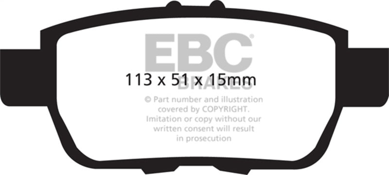 EBC 05-14 Honda Ridgeline 3.5 Greenstuff Bremsbeläge hinten