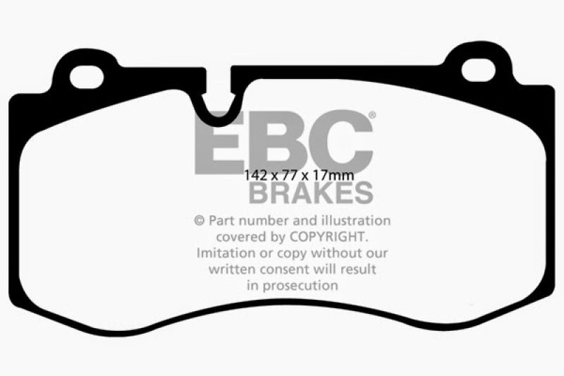 EBC 07-08 Mercedes-Benz CL550 5.5 Redstuff Bremsbeläge vorne