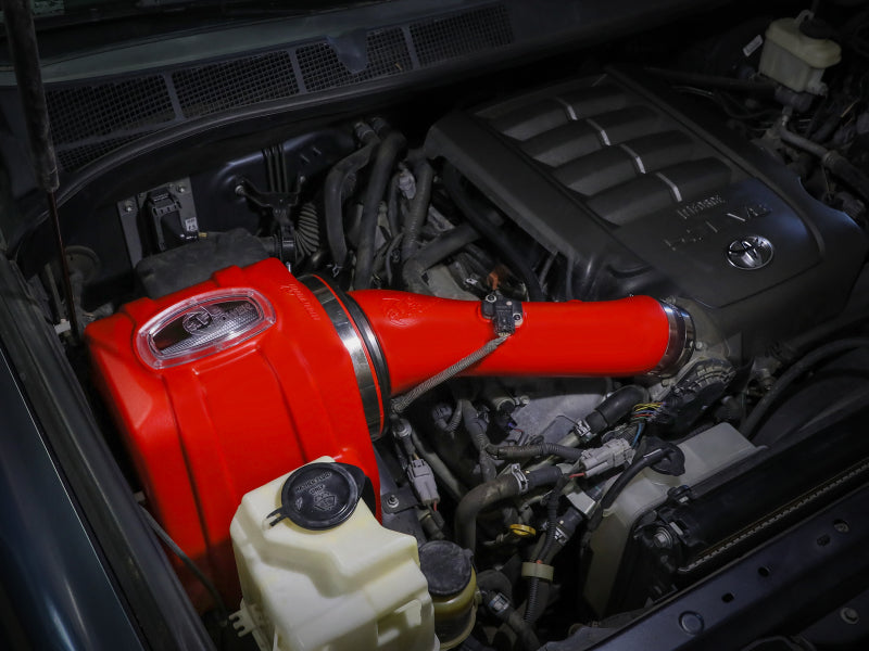 aFe 07-21 Toyota Tundra V8 5.7L Momentum GT Red Edition Kaltluftansaugsystem mit Pro DRY S Filter