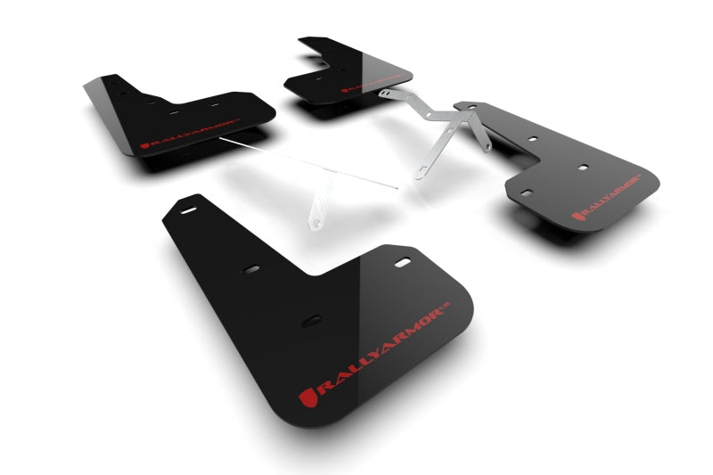 Rally Armor 23–24 Acura Integra Type S, schwarzer Schmutzfänger mit weißem Logo