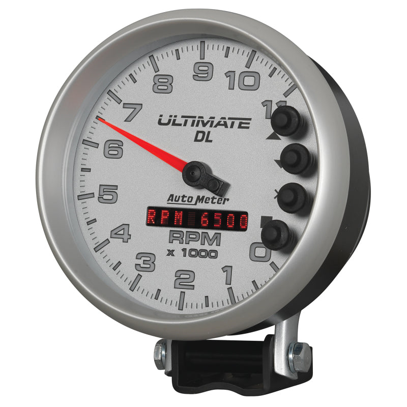 Autometer 5 Zoll Ultimate DL Wiedergabe-Drehzahlmesser 11000 U/min - Silber
