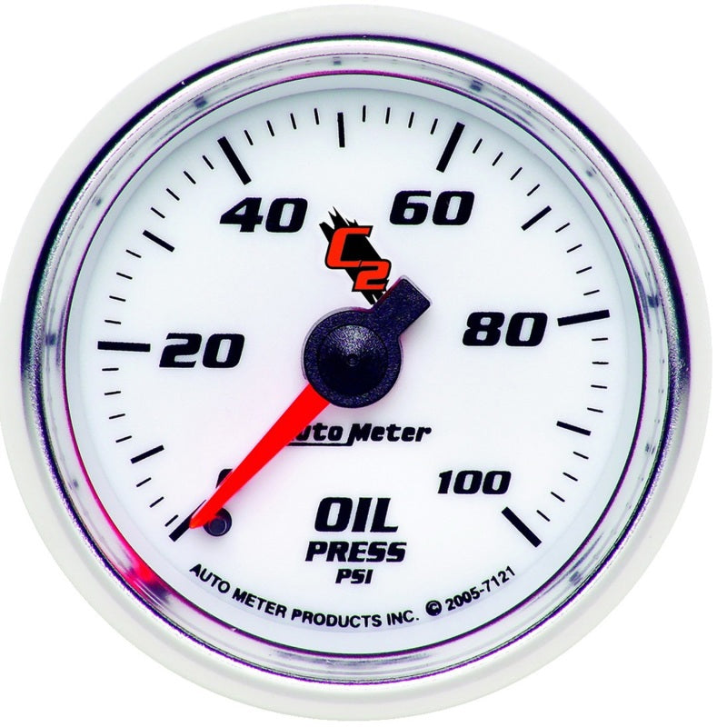 Autometer C2 52 mm mechanisches 0-100 PSI Öldruckmessgerät
