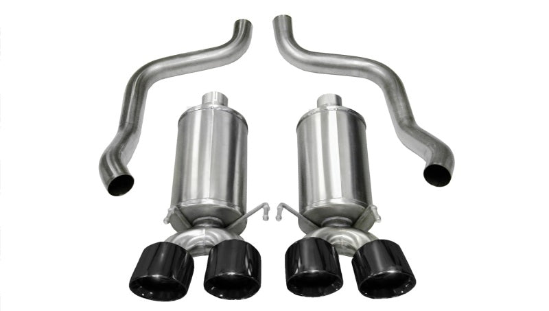 Corsa 2009–2013 Xtreme Axle-Back-Auspuff mit zwei schwarzen 3,5-Zoll-Endrohren 09–13 Chevrolet Corvette C6 6,2 L V8
