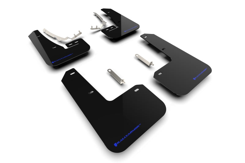 Rally Armor 22-25 VW MK8 Golf GTI/R Schwarzer UR-Schmutzfänger mit blauem Logo