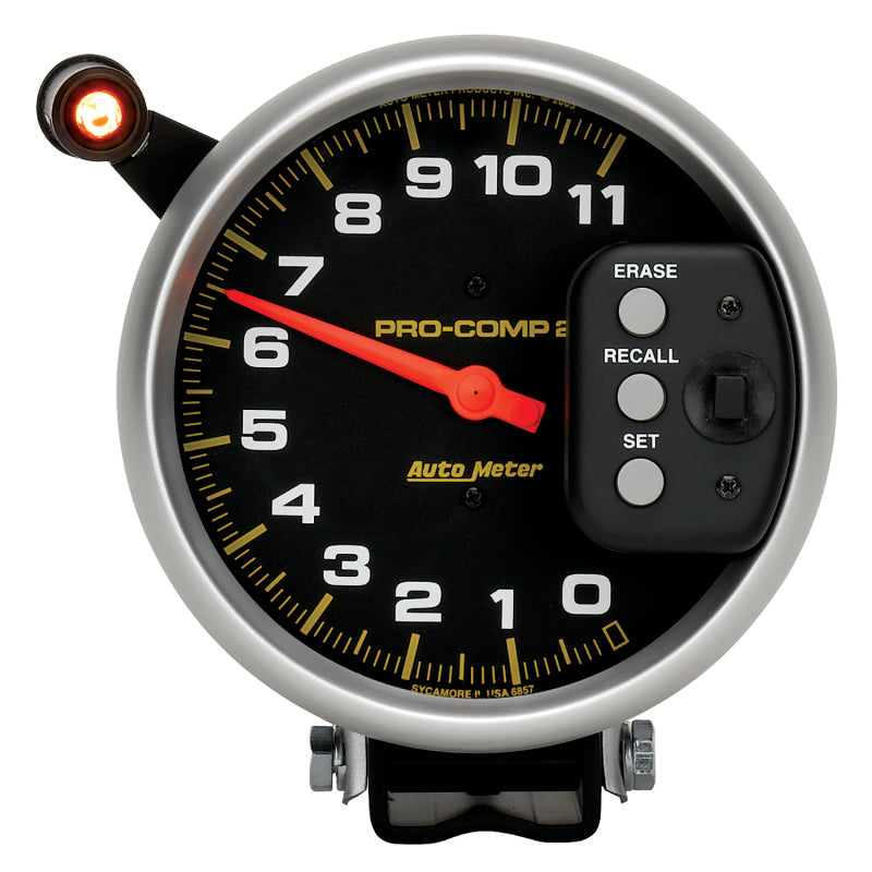 Autometer 5 Zoll 11000 U/min Einzelbereich mit Pro-Comp 2 und Speicherdrehzahlmesser