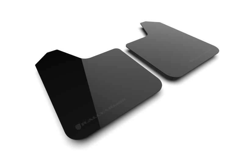 Rally Armor Universal UR Schwarzer Schmutzfänger mit Metallic-Schwarz-Logo – Paar