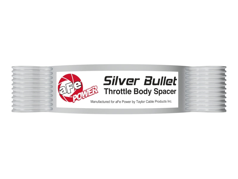 aFe 2020 Vette C8 Silver Bullet Aluminium-Drosselklappen-Abstandshalter, funktioniert nur mit werkseitiger Ansaugung, Silber