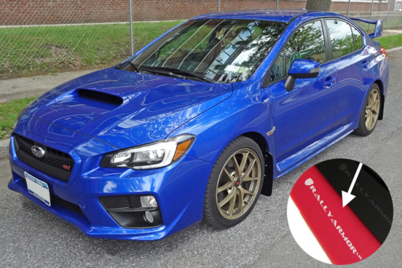 Rally Armor 15-21 Subaru WRX/STI Roter UR-Schmutzfänger mit weißem Logo