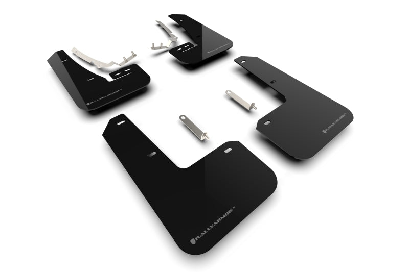 Rally Armor 22-25 VW MK8 Golf GTI/R Schwarzer UR-Schmutzfänger mit grauem Logo