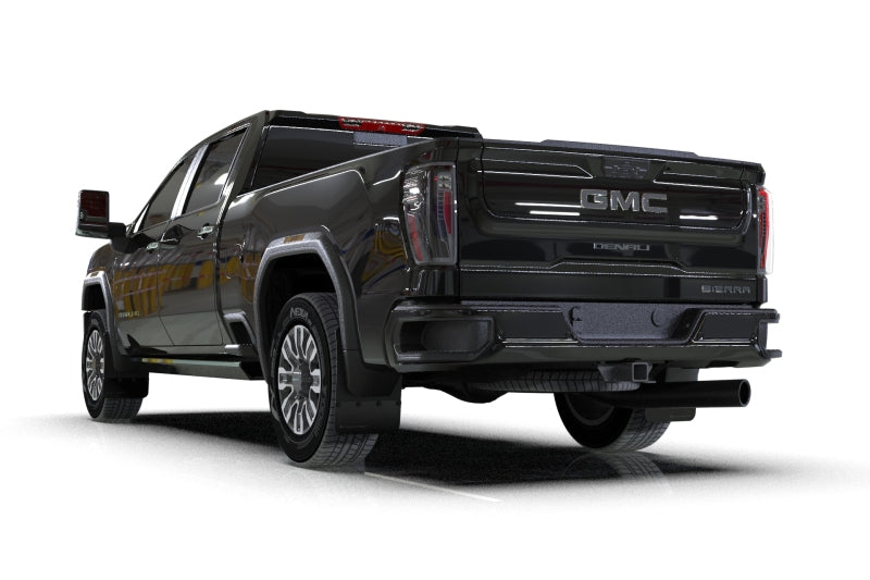 Rally Armor 20–25 GMC Sierra 2500/3500 HD Denali, schwarzer Schmutzfänger mit weißem Logo