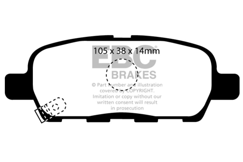 EBC 08-13 Infiniti EX35 3.5 Greenstuff Bremsbeläge hinten
