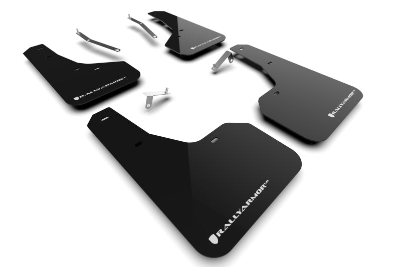 Rally Armor 22–24 Subaru Forester (inkl. Wilderness) Schwarzer UR-Schmutzfänger mit weißem Logo