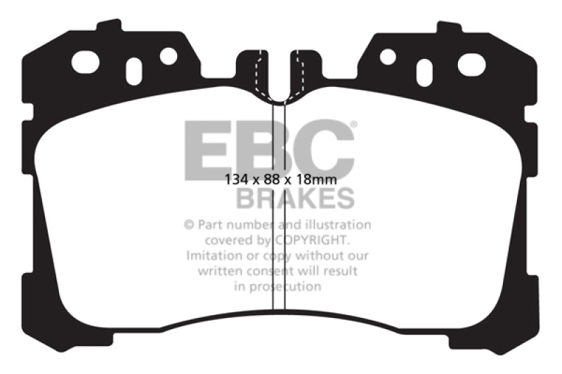 EBC 07+ Lexus LS460 4.6 Yellowstuff Bremsbeläge vorne