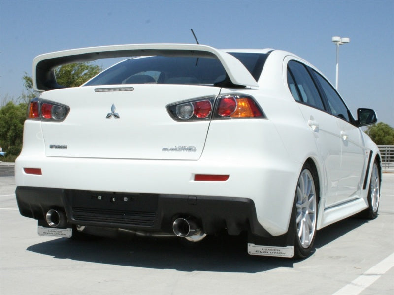 aFe Takeda Auspuff 304SS Dual Cat-Back mit polierten Spitzen 08-13 Mitsubishi Lancer Evo X L4 2.0L Turbo