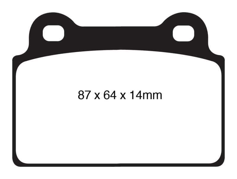 EBC 08-16 Mitsubishi Lancer Evo 10 2.0 Turbo (1-teiliger Rotor) Redstuff Bremsbeläge hinten