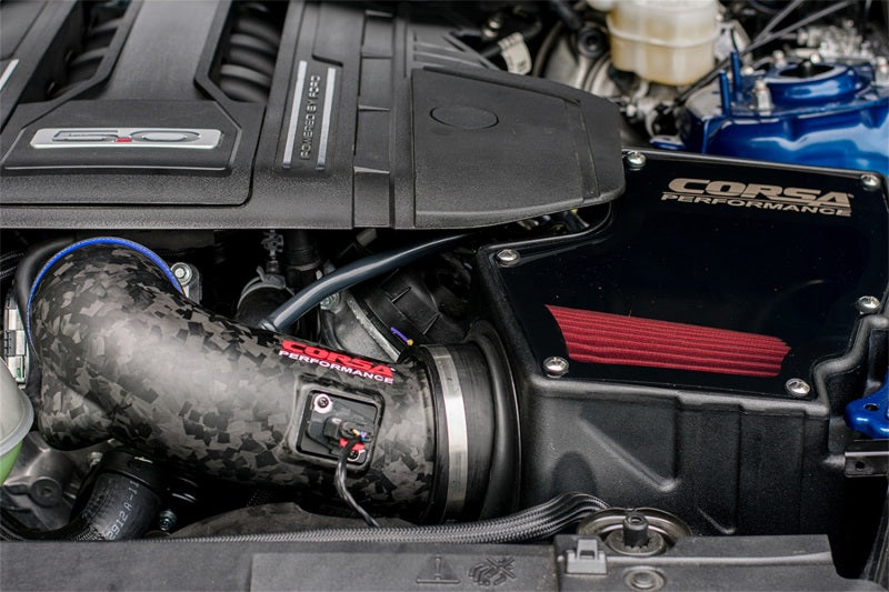 Corsa 2018–2023 Ford Mustang GT 5,0 l V8, geschmiedeter Carbonfaser-Lufteinlass mit DryTech 3D, kein Ölfilter