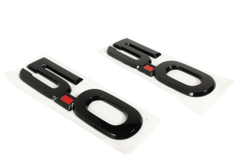 Ford Racing 15-17 Ford Mustang 5.0L Kotflügelemblem Schwarz