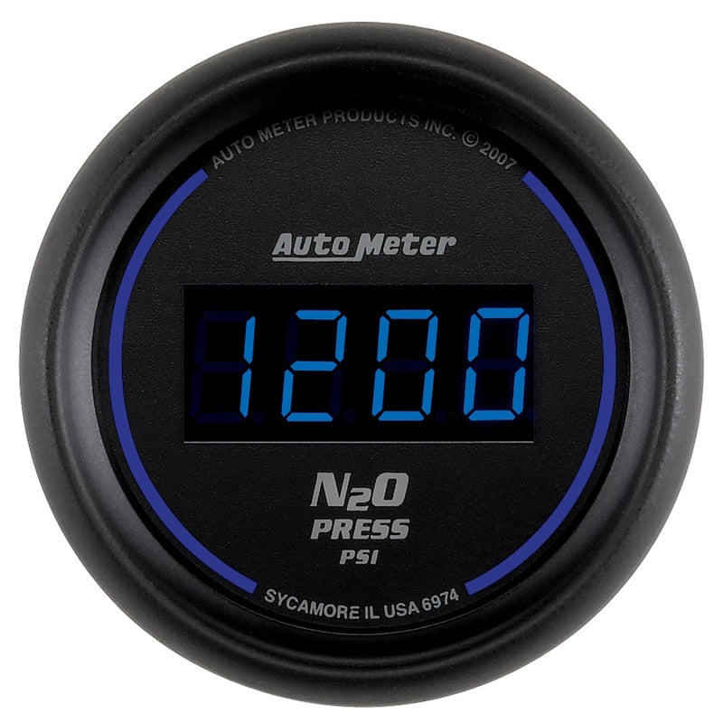 Autometer Ultra-Lite Digitales Lachgas-Druckmessgerät, 5,4 cm, 1600 PSI, Schwarz