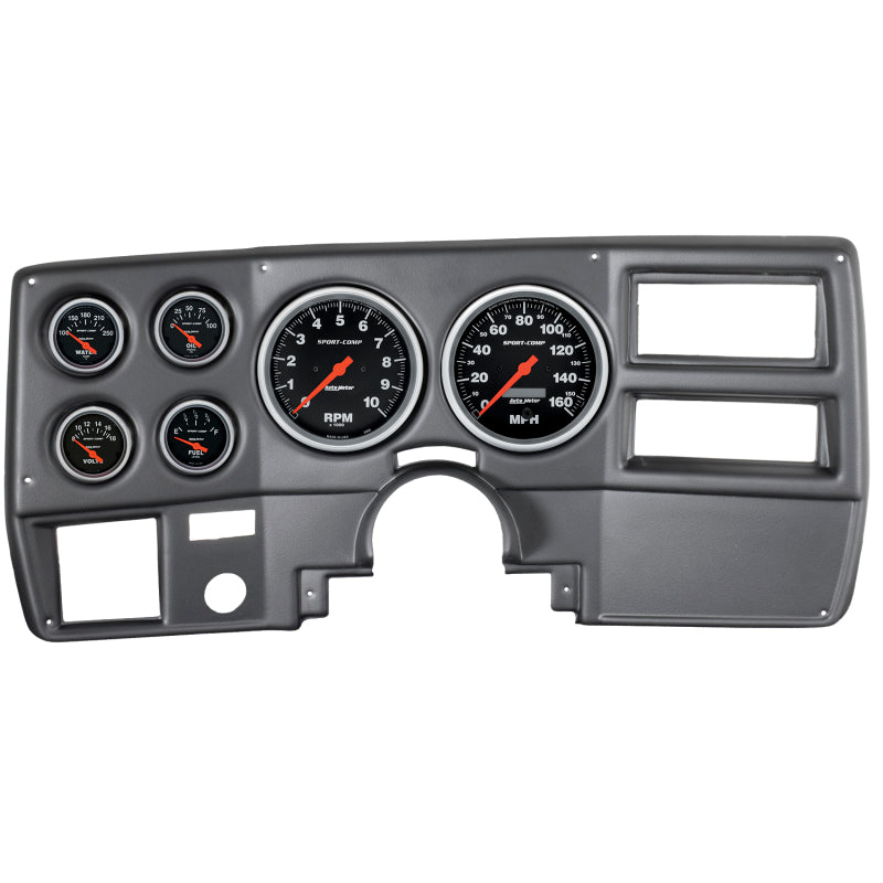 Autometer Sport-Comp 73-83 Chevy Truck/Suburban Armaturenbrett-Kit 6-teilig Drehzahlmesser/MPH/Kraftstoff/Öl/WTMP/Volt