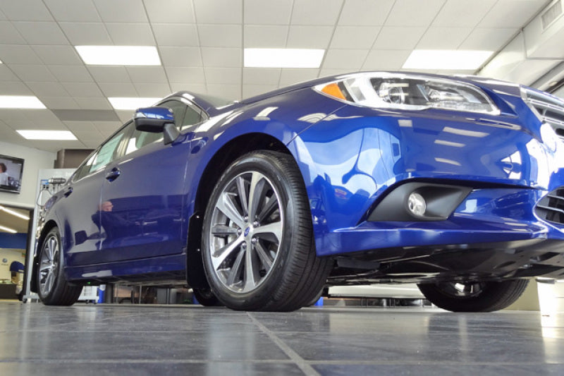 Rally Armor 15-19 Subaru Legacy Schwarzer UR-Schmutzfänger mit silbernem Logo