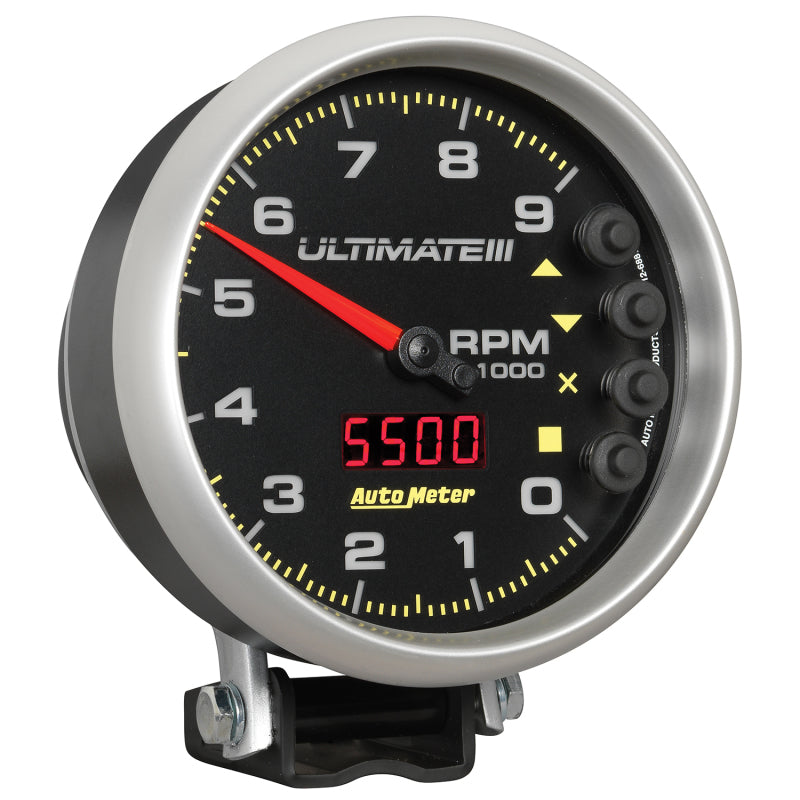 Autometer Ultimate III Wiedergabe-Drehzahlmesser, 5 Zoll, 9000 U/min, Schwarz