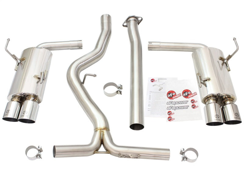 aFe Takeda 3 Zoll SS Auspuff Cat-Back 15–16 Subaru WRX/STI 2,0 l/2,5 l polierte Spitzen