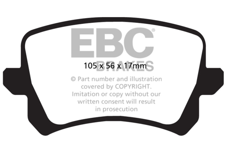EBC 08-17 Volkswagen Passat CC Yellowstuff Bremsbeläge hinten
