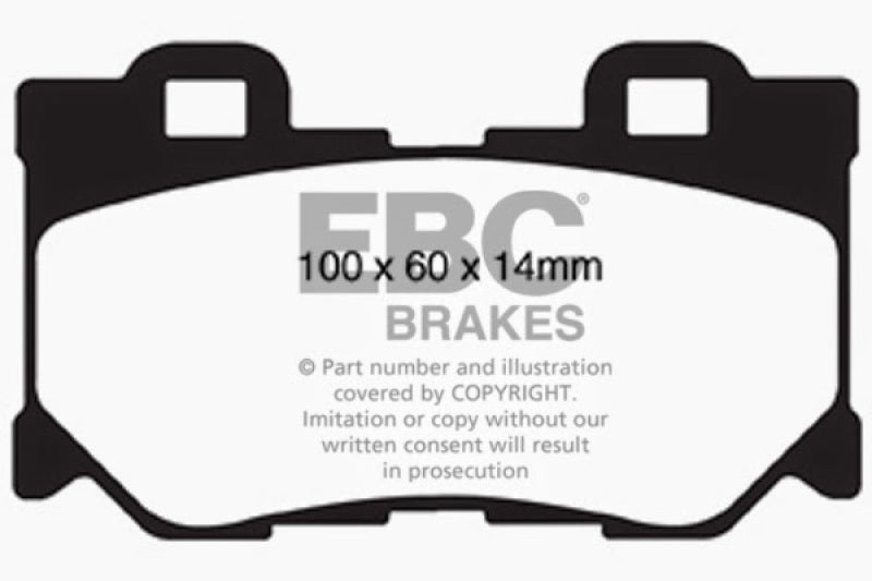 EBC 08-13 Infiniti FX50 5.0 Yellowstuff Bremsbeläge hinten