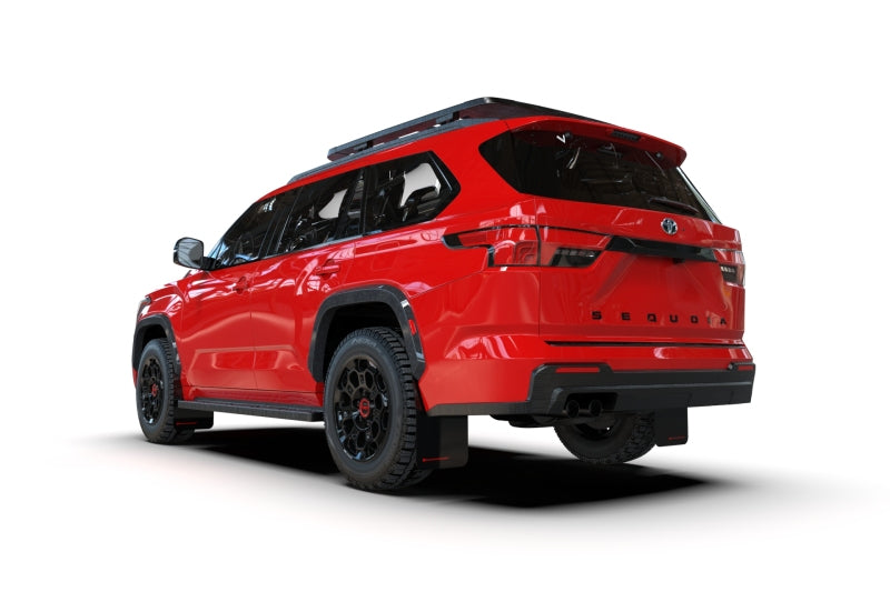 Rally Armor 23–25 Toyota Sequoia, schwarzer UR-Schmutzfänger mit rotem Logo