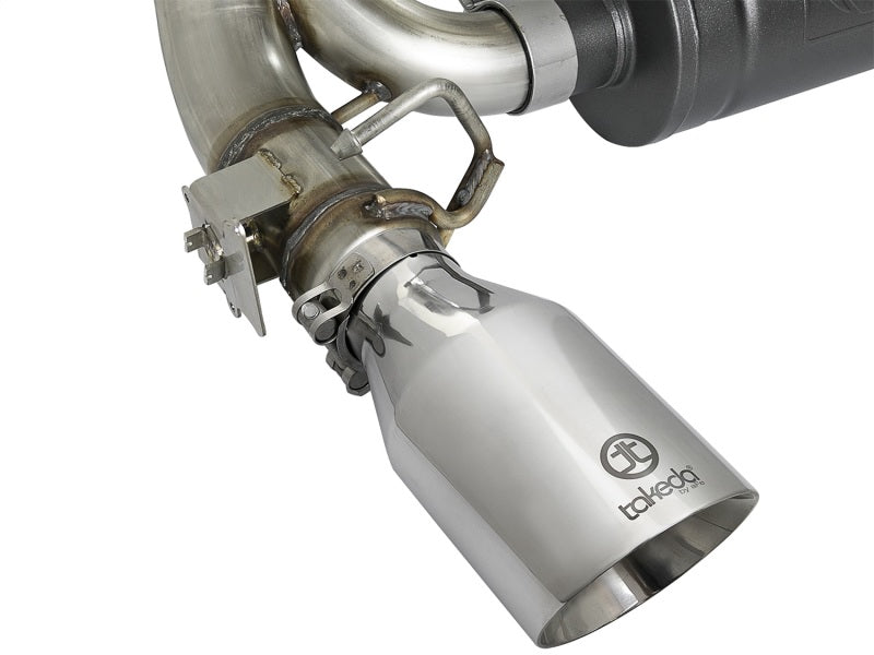 aFe Takeda 3 Zoll 304 SS Cat-Back-Auspuff mit polierter Spitze 16-18 Ford Focus RS 2,3 l (t)