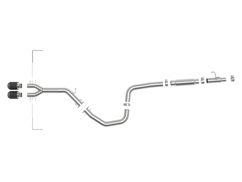 aFe Takeda Auspuff Cat-Back 19–20 Hyundai Veloster 304SS Carbonfaser-Doppelendrohr-Auspuff