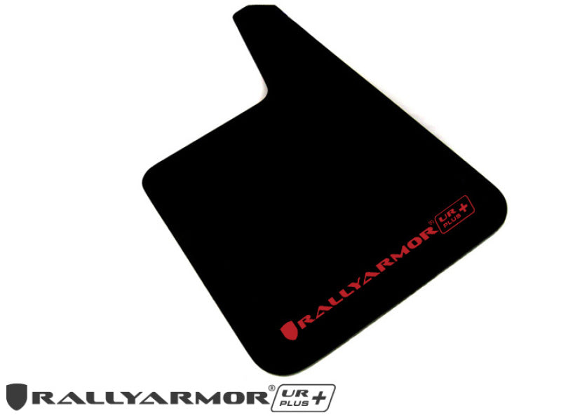 Rally Armor Universal Fit (keine Hardware) UR Plus Schwarzer UR-Schmutzfänger mit rotem Logo