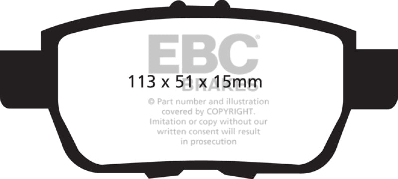 EBC 05-14 Honda Ridgeline 3.5 Greenstuff Bremsbeläge hinten
