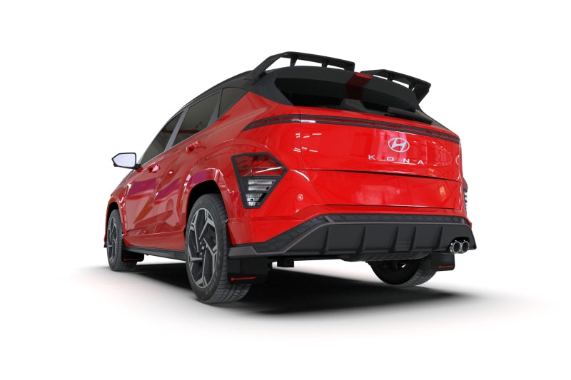 Rally Armor 24–25 Hyundai Kona N Line Schwarzer UR-Schmutzfänger – Weißes Logo