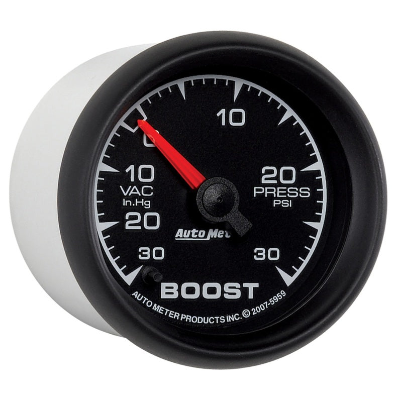 Autometer ES 52 mm elektronisches Vollhub-Vakuum-/Ladedruckmessgerät, 30 Zoll Hg-Vac/30 PSI