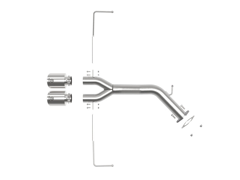 aFe Takeda 3 Zoll-2,5 Zoll 304 SS Axle-Back-Auspuff mit polierter Spitze 19-20 Hyundai Veloster I4-1,6 l (t)