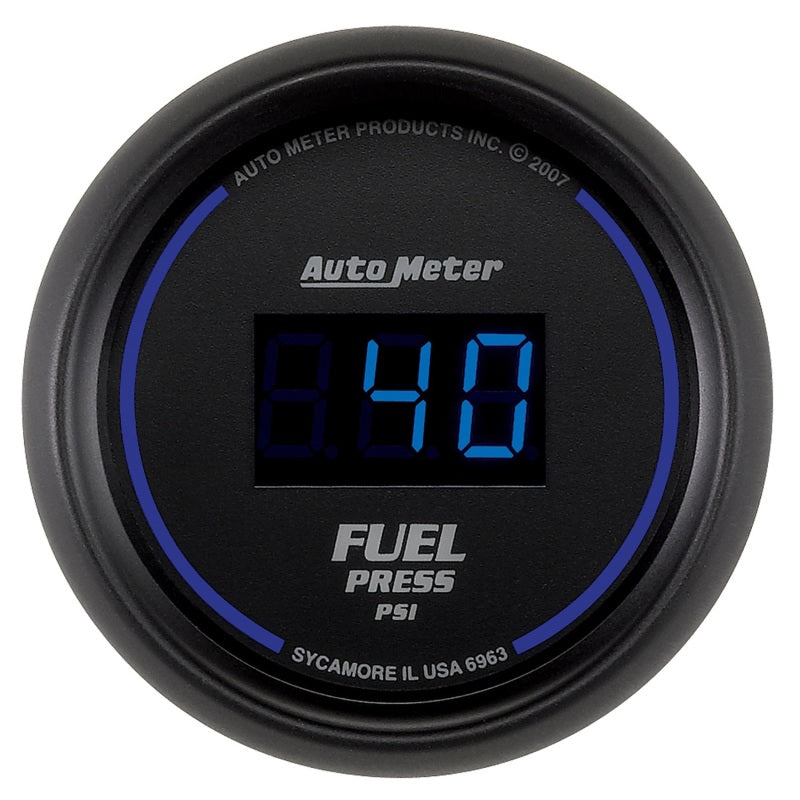 Autometer 52,4 mm 1-100 PSI Schwarz Digitales Kraftstoffdruckmessgerät