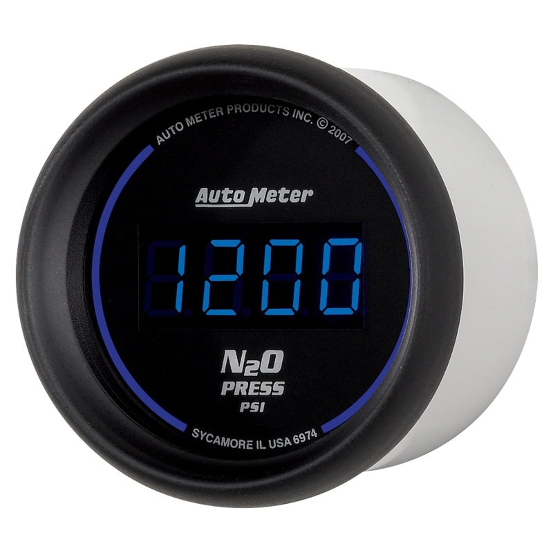 Autometer Ultra-Lite Digitales Lachgas-Druckmessgerät, 5,4 cm, 1600 PSI, Schwarz