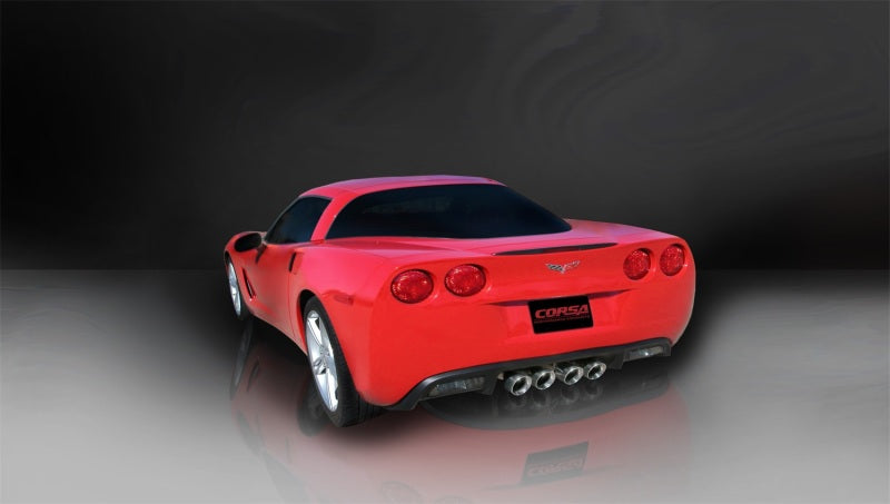 Corsa 2005–2007 Chevrolet Corvette C6 6,0 l V8, polierter Xtreme Axle-Back-Auspuff