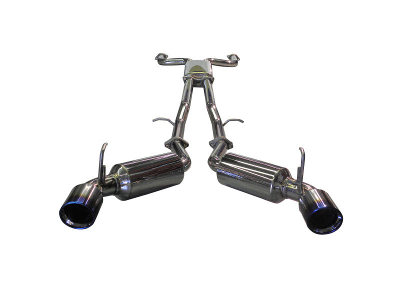 Injen 09–20 Nissan 370Z Dual 60 mm SS Cat-Back-Auspuff mit eingebautem Resonated X-Pipe