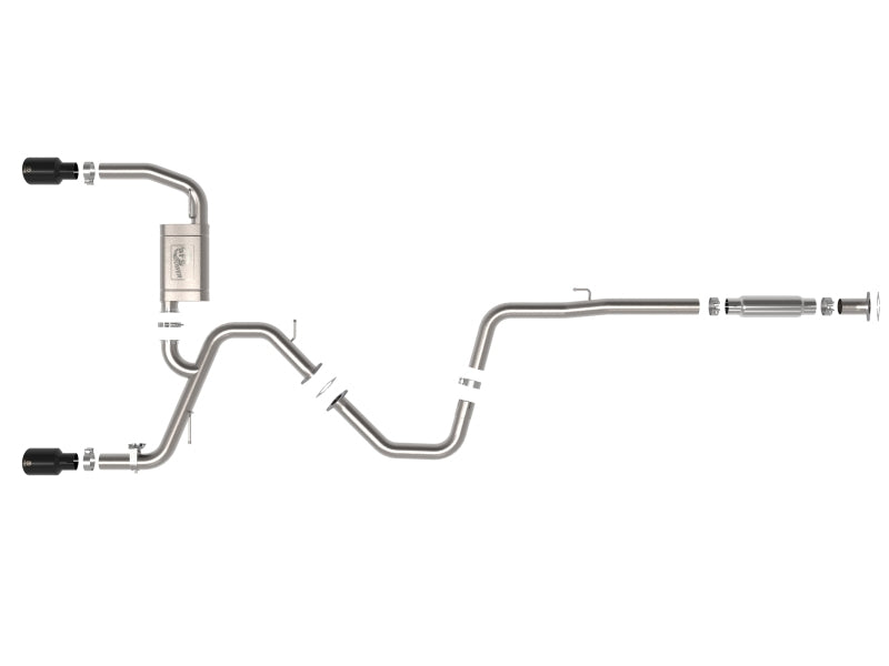 aFe Takeda Hyundai Elantra N 22-23 L4-2.0L (t) 3 Zoll 304 SS Cat-Back-Auspuff mit schwarzen Spitzen
