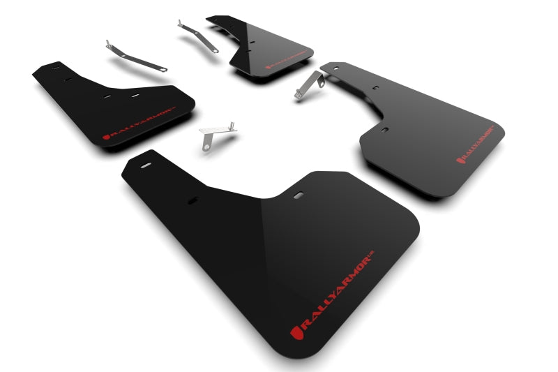 Rally Armor 22–24 Subaru Forester (inkl. Wilderness) Schwarzer UR-Schmutzfänger mit rotem Logo