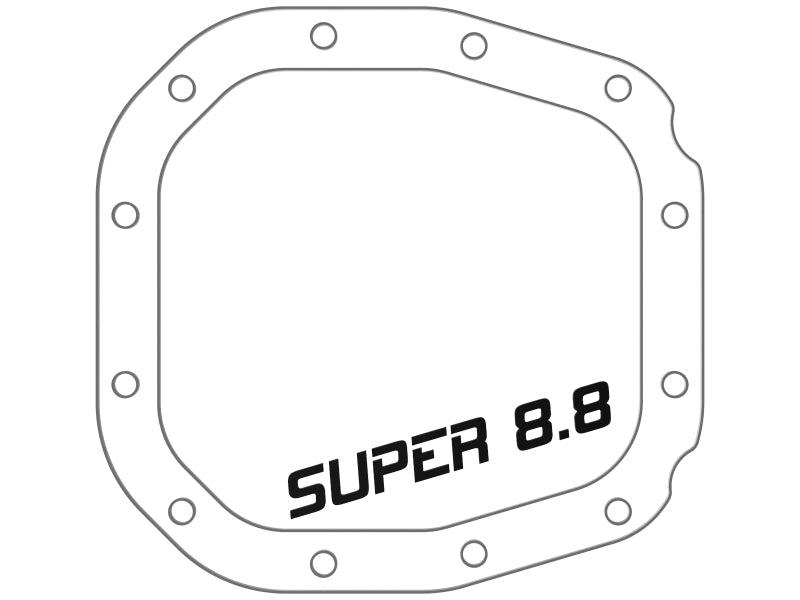 aFe Pro Series Hinterachsdifferentialabdeckung, schwarz, mit Lamellen, 15–19 Ford F-150 (mit Super 8.8-Hinterachsen)