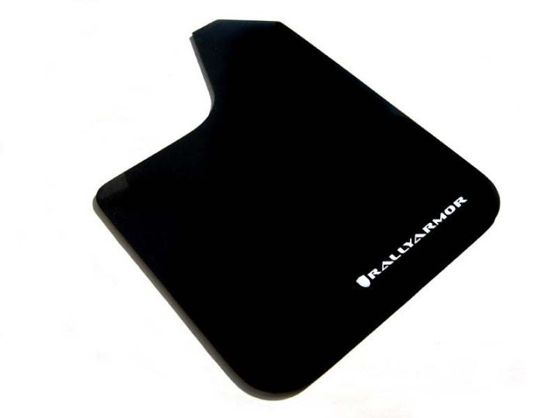 Rally Armor Universal Basic Schmutzfänger, weißes Logo