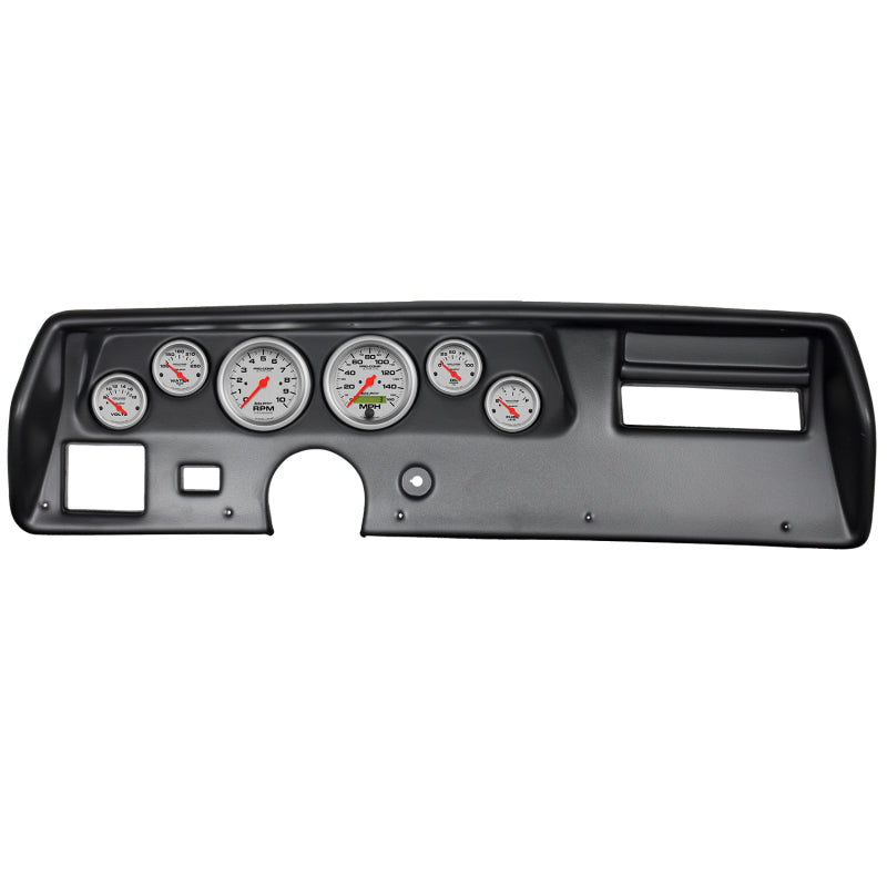 Autometer Ultra-Lite 70–72 Chevelle SS/El Camino Armaturenbrett-Kit, 6-teilig, Drehzahlmesser/MPH/Kraftstoff/Öl/WTMP/Volt