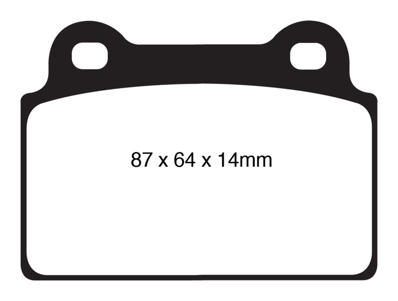 EBC 08-16 Mitsubishi Lancer Evo 10 2.0 Turbo (1-teiliger Rotor) Redstuff Bremsbeläge hinten