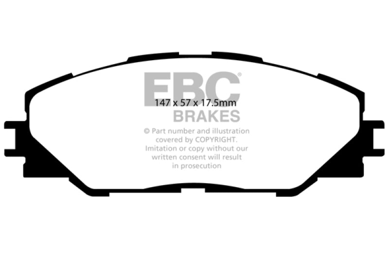 EBC 09-10 Pontiac Vibe 2.4 2WD Redstuff Bremsbeläge vorne